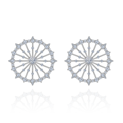 E08-SL-000-3 Серьги (585) (2 Бр Се-57 0,470Ct 3/4А ,16 Бр Кр-57 0,750Ct 3/5А ,16 Бр Кр-57 0,420Ct 3/5А ,32 Бр Кр-57 0,440Ct 3/5) ШК: 2000000041421
