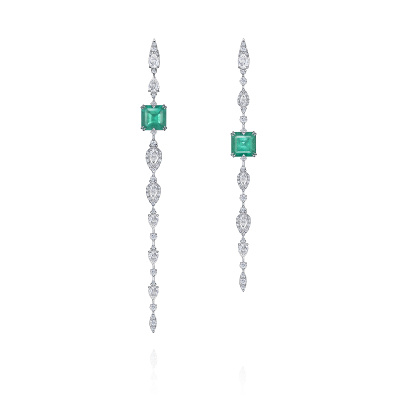 E05-SM-003-6 Серьги (750) (10 Бр Груша 1,910Ct 3/5А ,1 Бр Груша 0,100Ct 3/5А ,1 Бр Груша 0,050Ct 3/5А ,1 Бр Кр-57 0,040Ct 3/5А ) ШК: 2000000031057