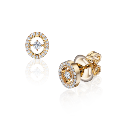 E01-TC-000-1 Серьги (585) (2 Бр Кр-57 0,118Ct 3/5А ,40 Бр Кр-57 0,184Ct 3/5А) ШК: 2000000039350